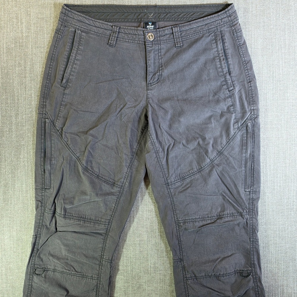 Kuhl‎ Splash Roll-Up Pants Womens 14 Reg Gray Stretch Hiking Cargo 34/32